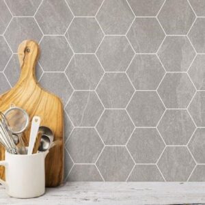 BerryAlloc Kitchen Wall  Natural Slate Satin Finish Hexagon