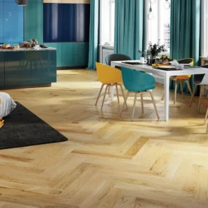 Wallmann Fiskbensparkett Ek Caramel Borstad Natur Mattlack