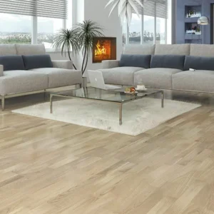 Wallmann Parkettgolv Ek 3-stav Vit Mattlack