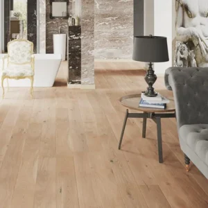 Wallmann Parkettgolv Patricier Ek Plank Rustik Borstad Vit Mattlack