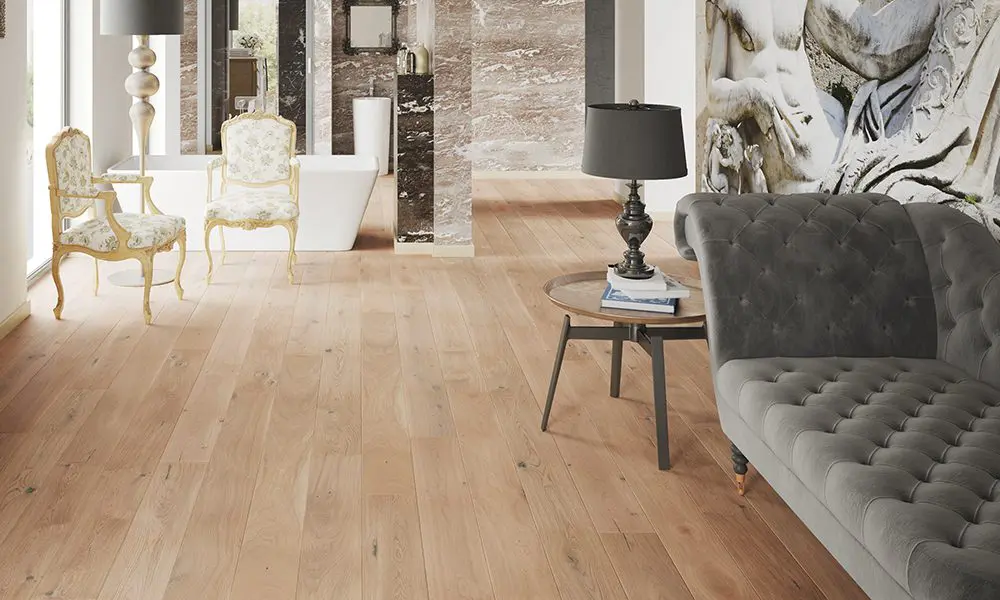 Wallmann Parkettgolv Patricier Ek Plank Rustik Borstad Vit Mattlack